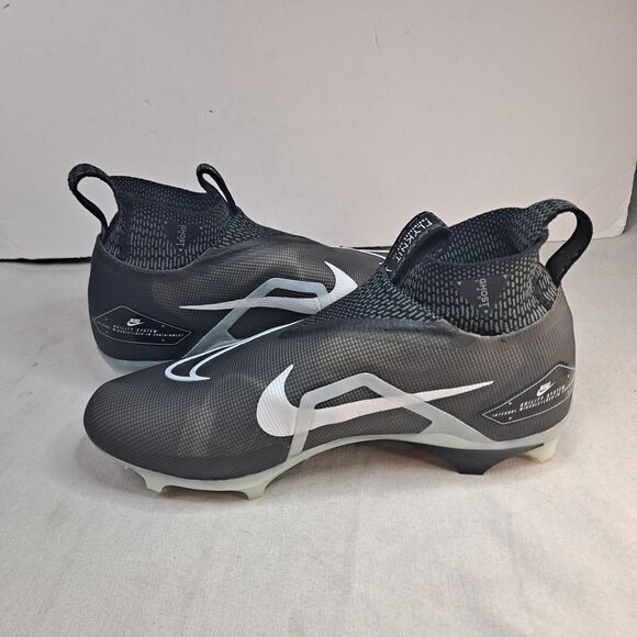 Nike Men's Size 12W Alpha Menace Elite 3 Flyknit Football Cleats Black Iron Grey - Picture 6 of 11